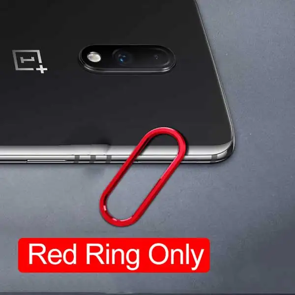 Only Red Ring Защитное стекло для экрана OnePlus 7 Pro 6T 6, закаленное стекло для One Plus 6T 7, Защитное стекло для объектива камеры и кольцевой чехол - Цвет: Only Red Ring