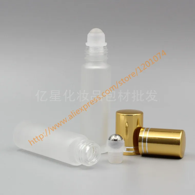 10 мл Прозрачный матовый Стекло бутылка с нержавеющей сталью/Стекло ролик +