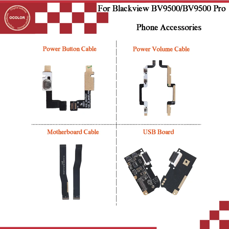 Ocolor для Blackview BV9500 Pro USB плата кнопка питания кабель FPC объемный кабель|Шлейфы