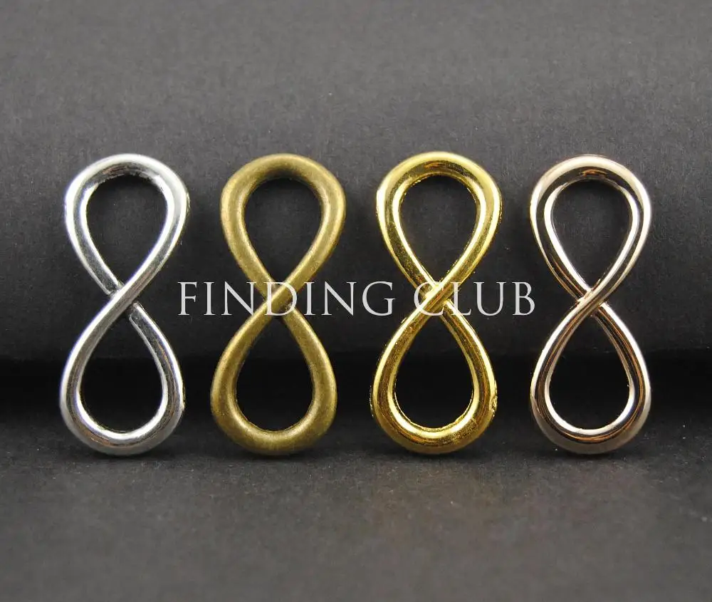 20 шт. 4 цвета металлические коннекторы Infinity Symbol для самостоятельного
