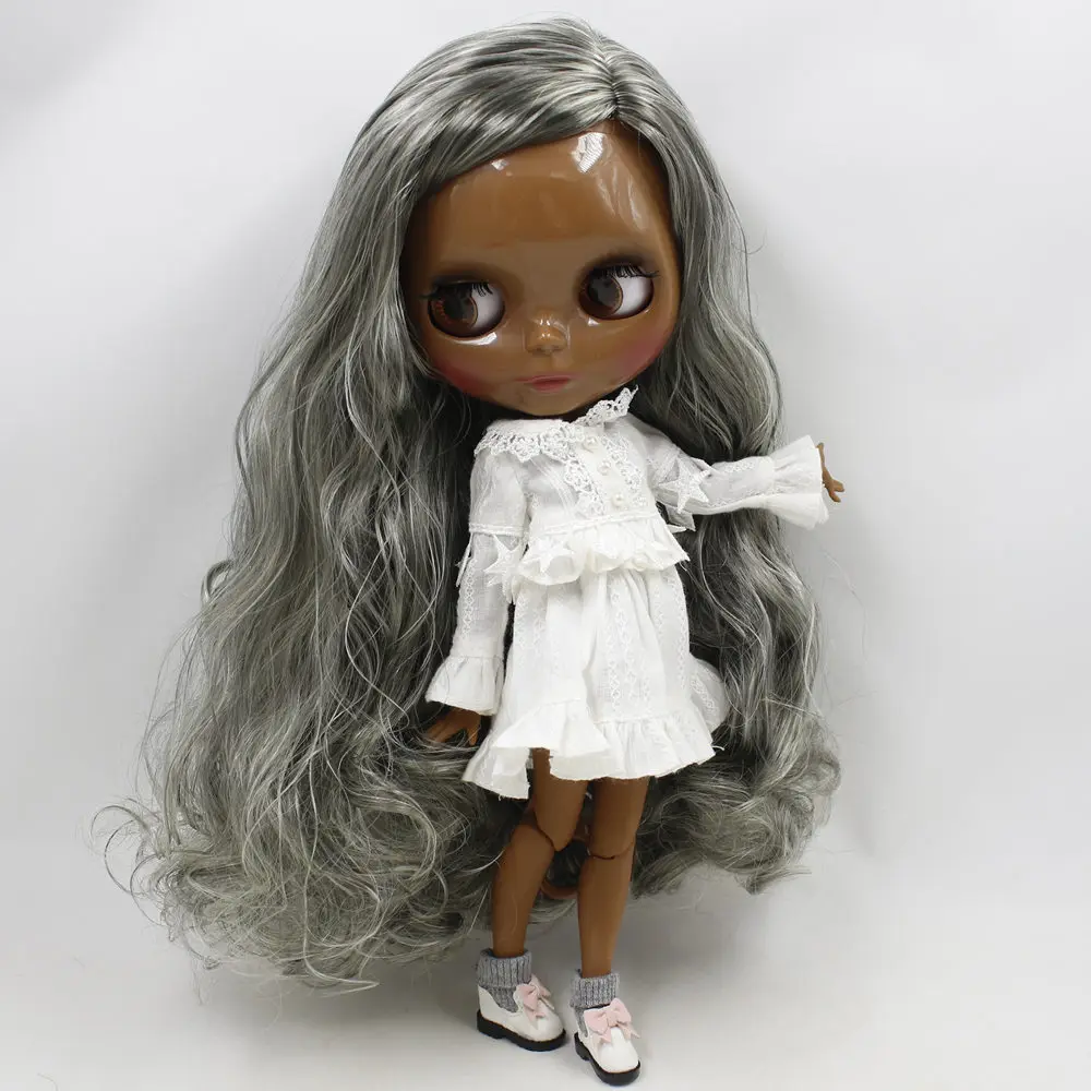 Кукла Blyth ICY DBS No.280BL2889016 серебристая смешанная с серыми волосами шарнирная супер