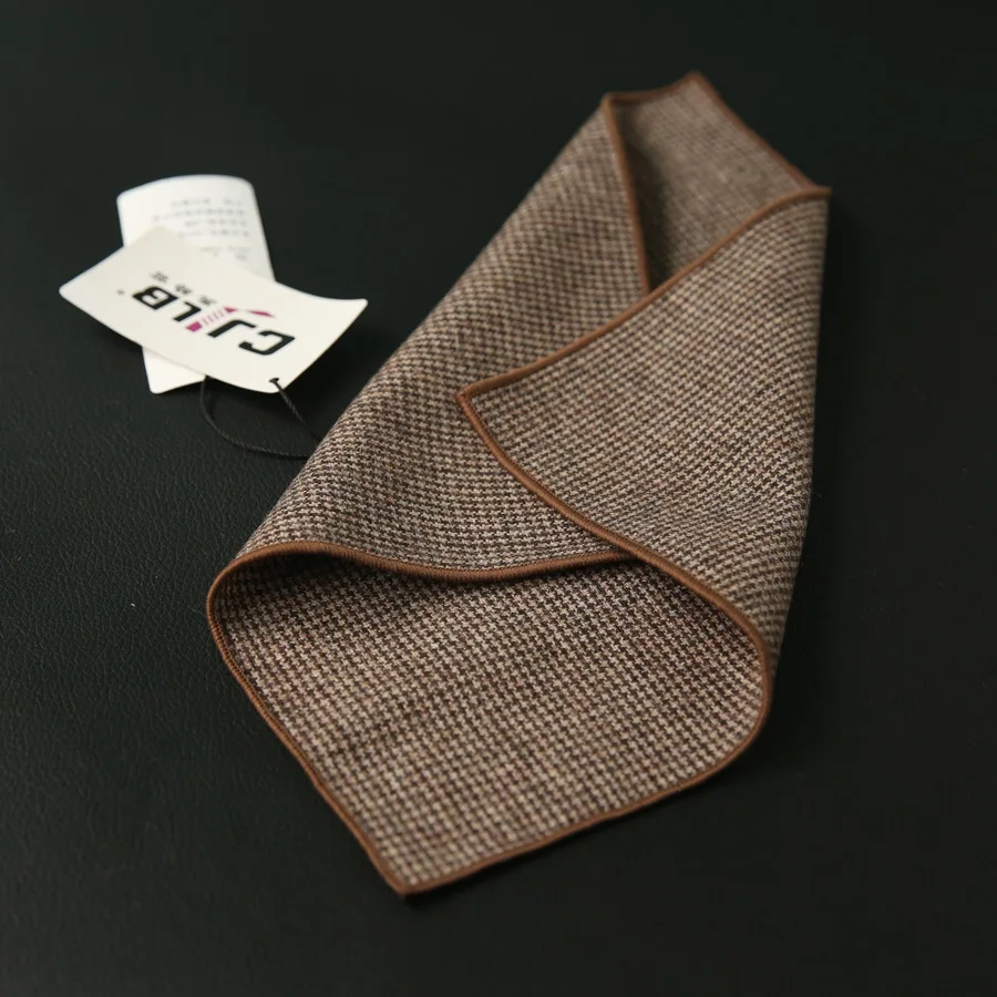 Hankerchief шарфы мужской деловой костюм Hankies шерстяной плед Повседневный Карманный