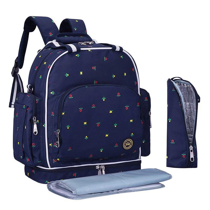 

Multifunctional Large Capacity Mother Bag Fashion Maternal Diaper Backpack For Travel Bag For Baby Nappies With Bottle Bag Hooks