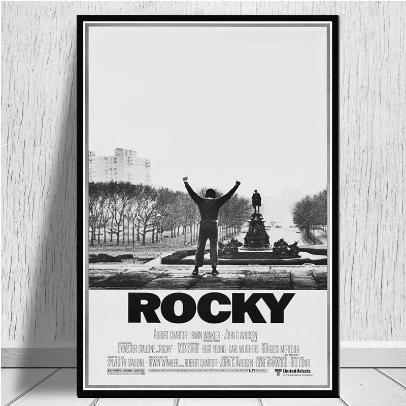 0004 Рокки Бальбоа 1976 фильм Сильвестр плакат Сталлоне стены искусства картина плакаты и принты холст живопись для комнаты домашний декор - Цвет: 0004