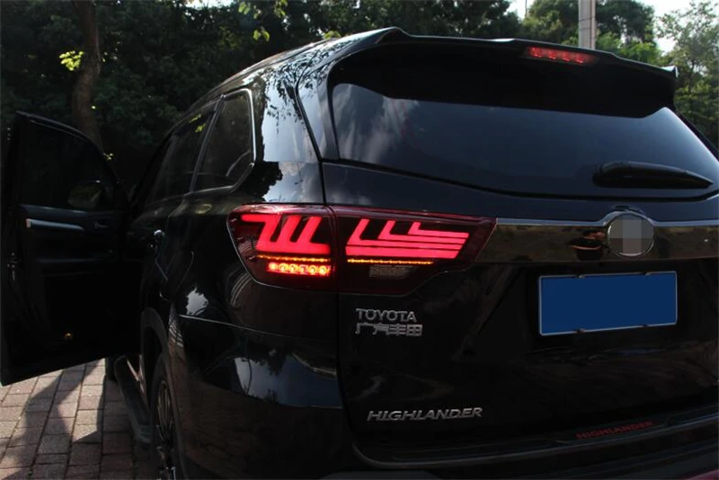 Динамический сигнал поворота задние фонари для Toyota Highlande задние фонари светодиодный DRL ходовые огни задняя парковочная сигнальная лампочка