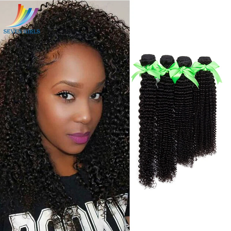 Необработанные индийские волосы класса 10 А курчавые вьющиеся человеческие пучки
