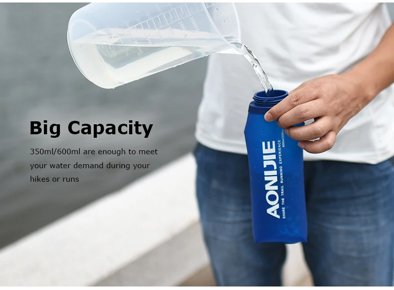 AONIJIE SD13 350 ml 600 ml складной мягкий термос бутылку воды BPA бесплатно для Бег бег гидратации мочевого пузыря пакет жилет