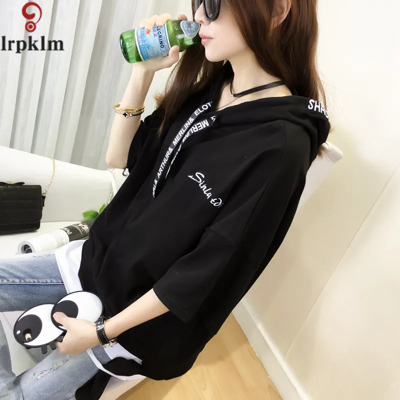 2017 летние толстовки толстовка повседневная белая желтая черная женская мода