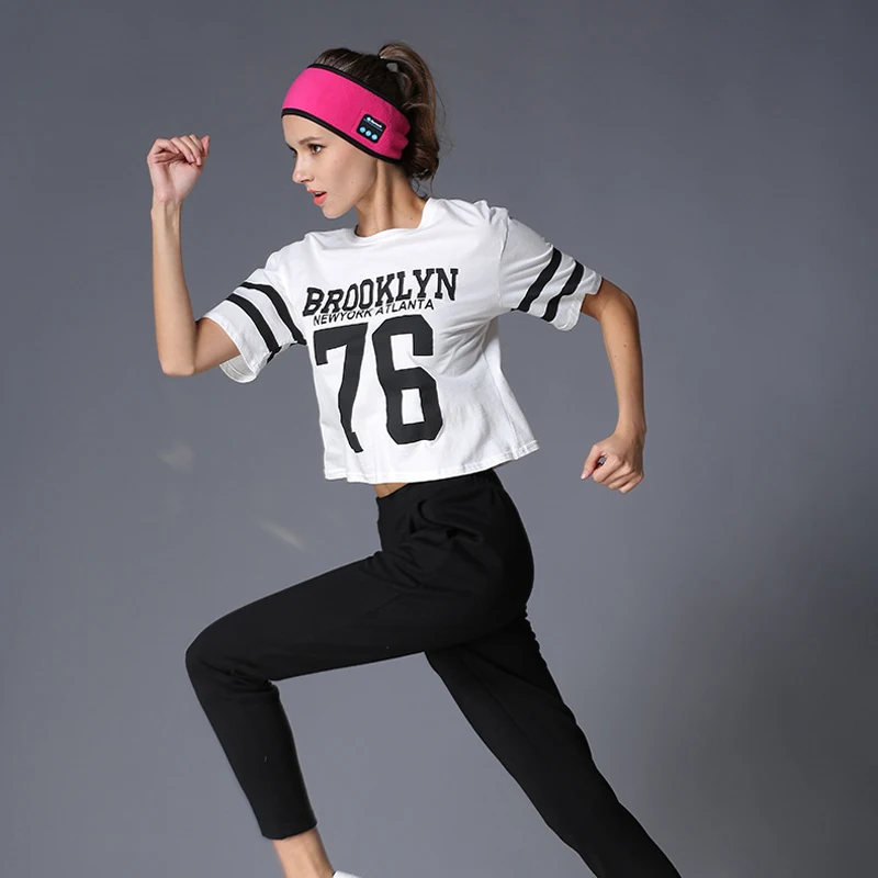 Беспроводные Bluetooth наушники головной убор для сна мягкая теплая спортивная