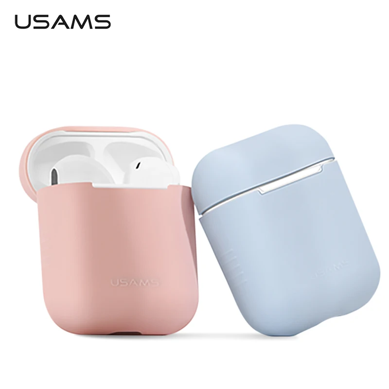 USAMS Mini AirPod чехол для AirPods 2 1 силиконовый наушников беспроводные Bluetooth наушники