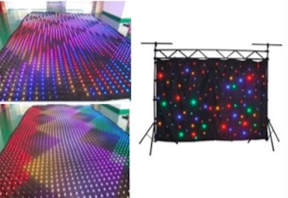 Сценическая светодиодная Звездная занавеска 2x3 м 3x4 3x6 4x6 4x8 5x7 5x8 RGBW SMD огнестойкая