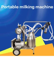 movable vacuum stainless steel portable single tank cow milking machine price