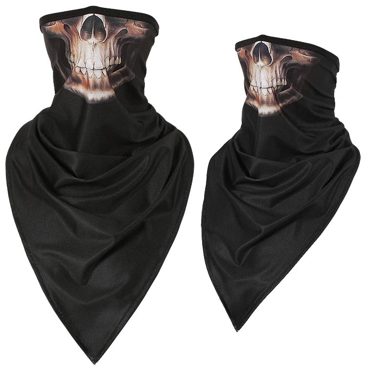 104CS Ice silk Шарф для Хэллоуина, маска, летняя мотоциклетная маска, защита для лица, Череп, призрак, ветрозащитная, Солнцезащитная маска, Балаклава, велосипедная, велосипедная, для шеи, теплая, ледяная, шелковая - Цвет: 104CS Ice silk