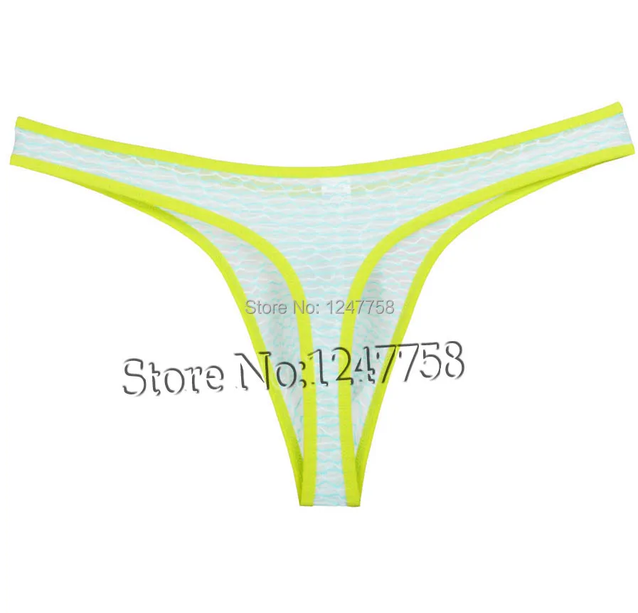 Мужские стринги из жаккардовой сетки Черные с Т образным вырезом бикини бандаж