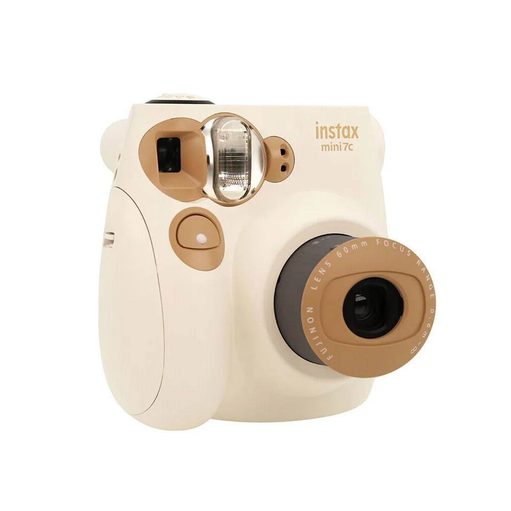 Fujifilm Instax Mini7c мгновенная камера пленочная камера автоматическая фокусировка с батареей чехол для камеры 50 листов пленка милый розовый кофейный цвет