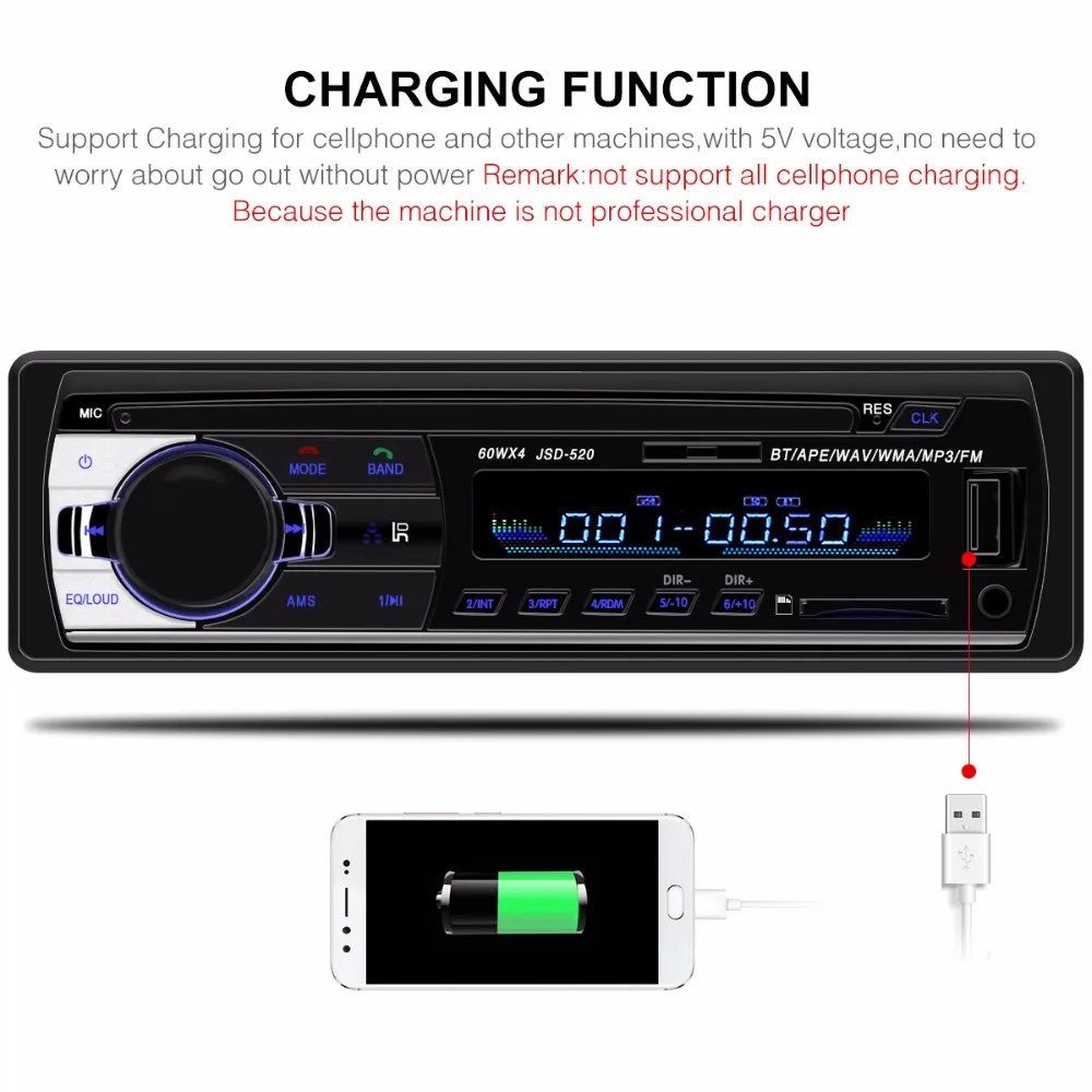 1 Din Авторадио автомобиля радио 12 в Bluetooth стерео в-тире FM Aux вход приемник SD USB MP3 MMC WMA