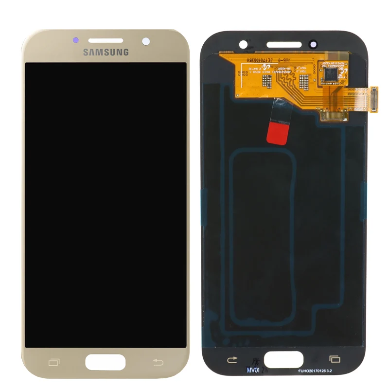 5," супер AMOLED lcd для SAMSUNG Galaxy A5 дисплей сенсорный экран дигитайзер A520 A520F SM-A520F запасные части - Цвет: Gold Original