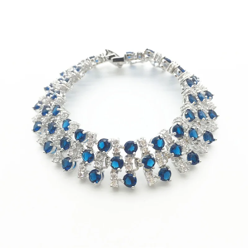 

Zircon Bracelet 2015 New White Gold Color Luxury AAA Colorful Cubic Zirconia Jewelry Geometric Bracelet Women