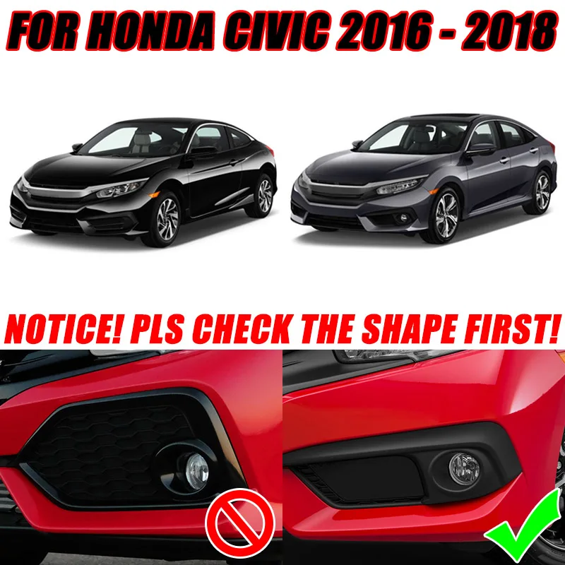 Для Honda Civic Sedan Coupe хромированный передний противотуманный светильник, противотуманный светильник, бампер для бровей, накладка, молдинг, Стайлинг автомобиля