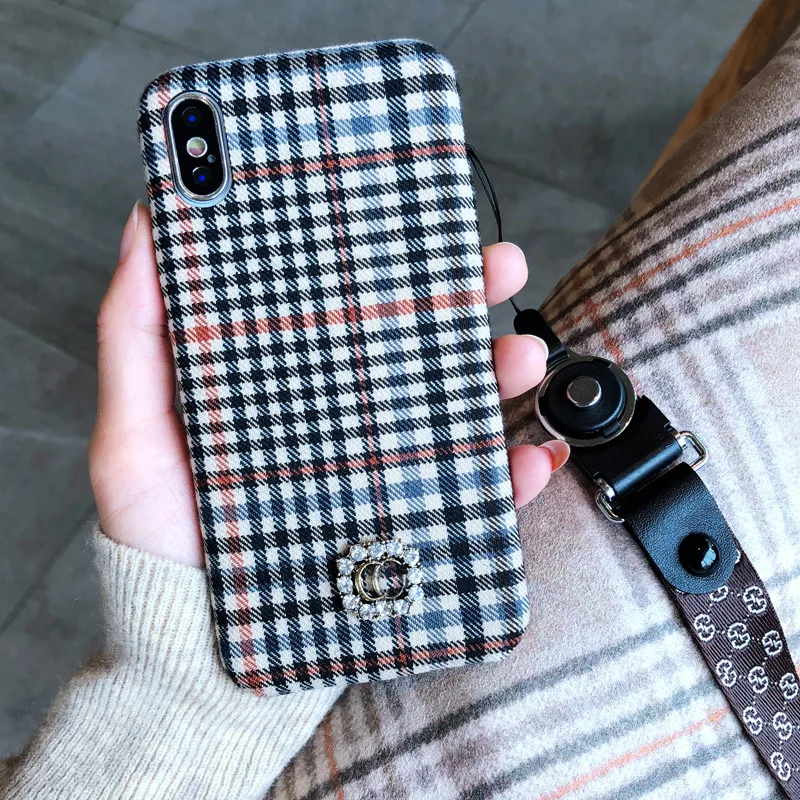 IPhoneXS Max клетчатый тканевый чехол для мобильного телефона 8 Apple6s плюшевый