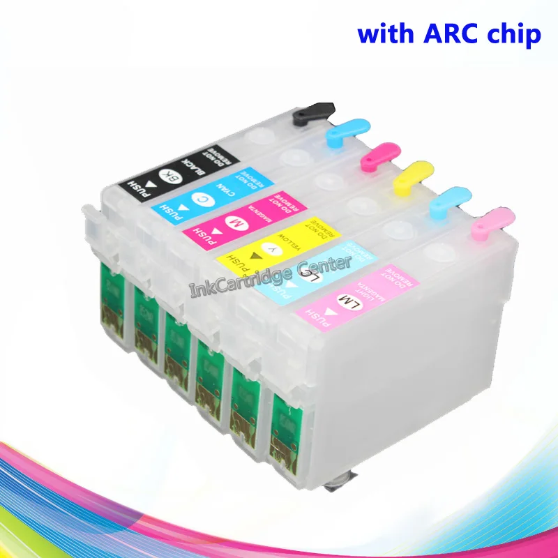 CISSPLAZA T0781 refillable ink cartridge compatible for epson Artisan 50 R260 R280 R380 RX580 RX595 RX680 with arc chip | Компьютеры и
