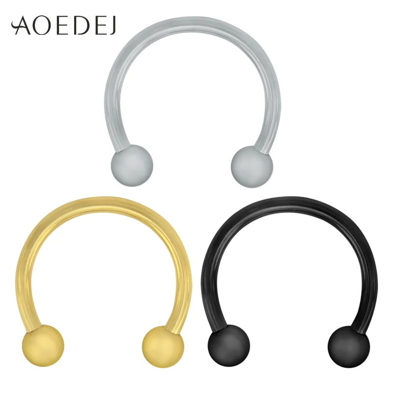 AOEDEJ 6-14 мм KPOP серьги-кольца панк-рок для мальчиков 316L серьги из нержавеющей стали для мужчин и женщин Корейский пирсинг хряща уха ювелирные изделия - Окраска металла: 3 Pieces 1 Lot