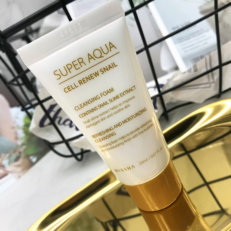 Очищающая пенка Missha Super Aqua Cell обновленная 20 мл увлажняющая с контролем жирности