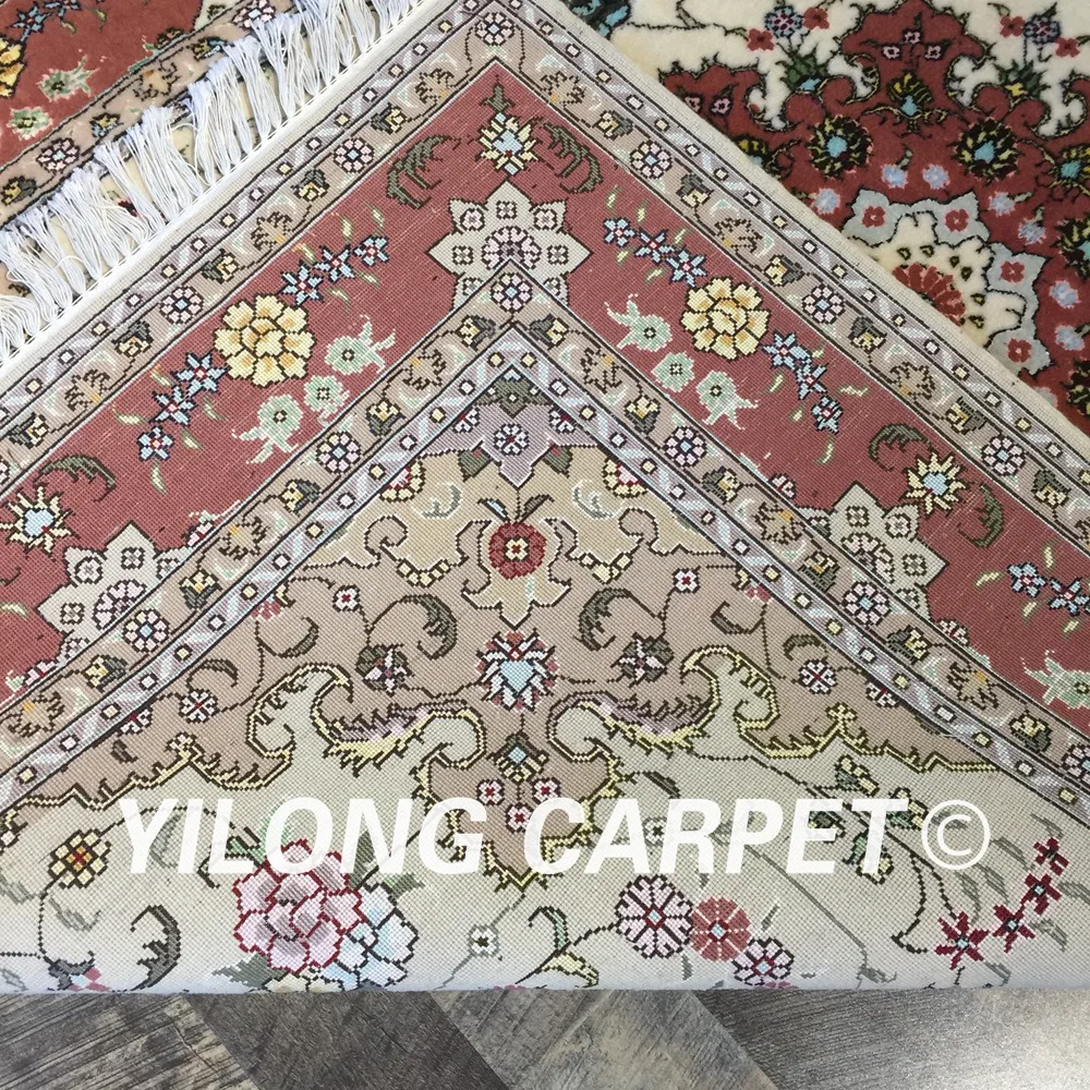 Прочный ковер ручной работы Yilong 4 'x 6' в Восточном китайском стиле красного