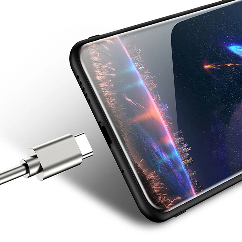 Чехол для Huawei Nova 4 роскошный чехол из закаленного стекла + мягкая задняя крышка с