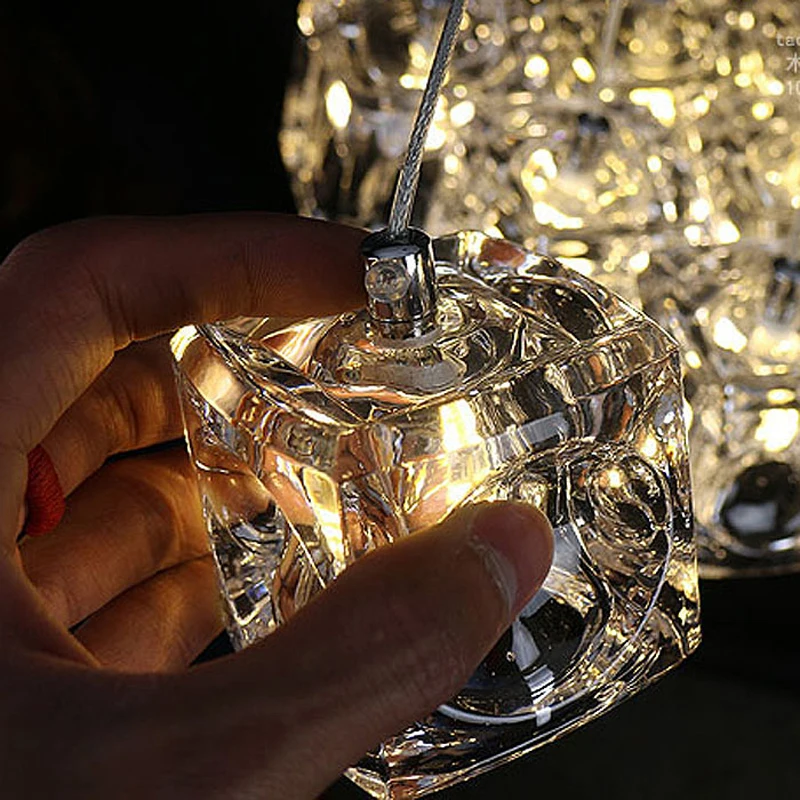 Современный светодиодный хрустальный светильник высота 100 см (можно свободно