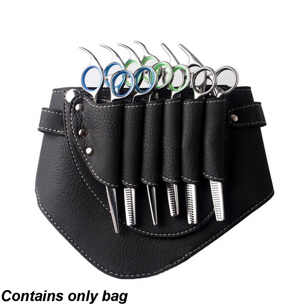 Comb PU Leather With Belt Salon Waist Pouch Professional Hairdressing Tool Clips Barber Scissor Bag Holder Rivet Holster | Красота и