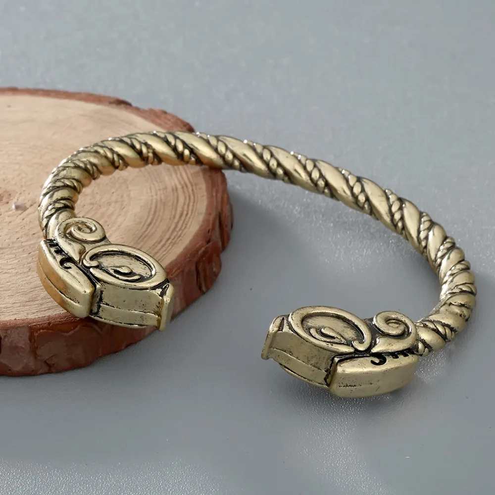 CHENGXUN Viking браслет мужской Pagan ювелирные изделия дракон Открытый манжета для