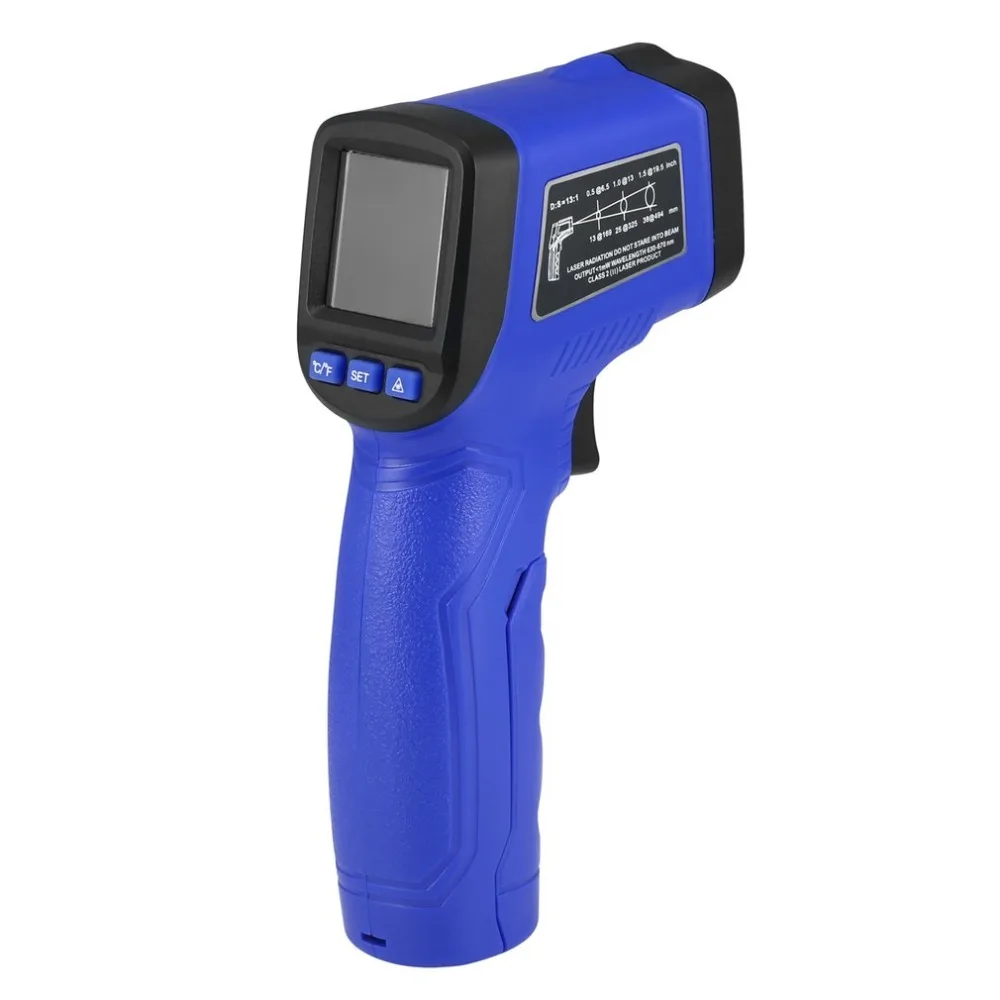 Digital Red Laser Infrared Thermometer Non-Contact IR Pyrometer LCD Temperature Meter Gun Point with Backlight For Industial Use |