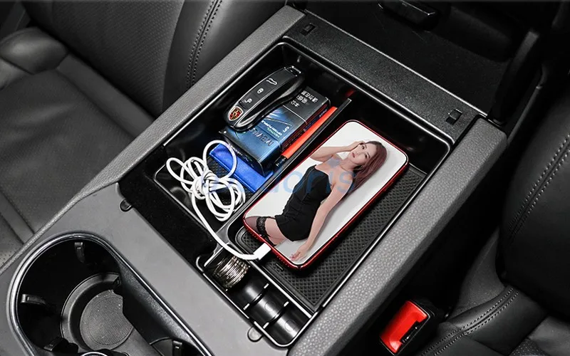 Для Porsche Cayenne Автомобильный держатель для двери подлокотник коробка для хранения перчаток консоль Органайзер контейнер лоток аксессуары