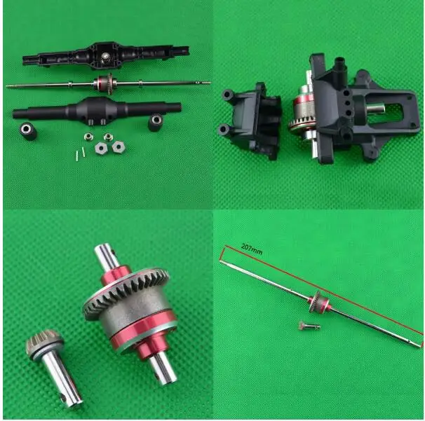 

Feiyue FY-01 FY-02 FY-03 FY-04 FY-05 FY-06 1/12 Запчасти для радиоуправляемых автомобилей Модернизированный передний и задний дифференциал с металлической шес...