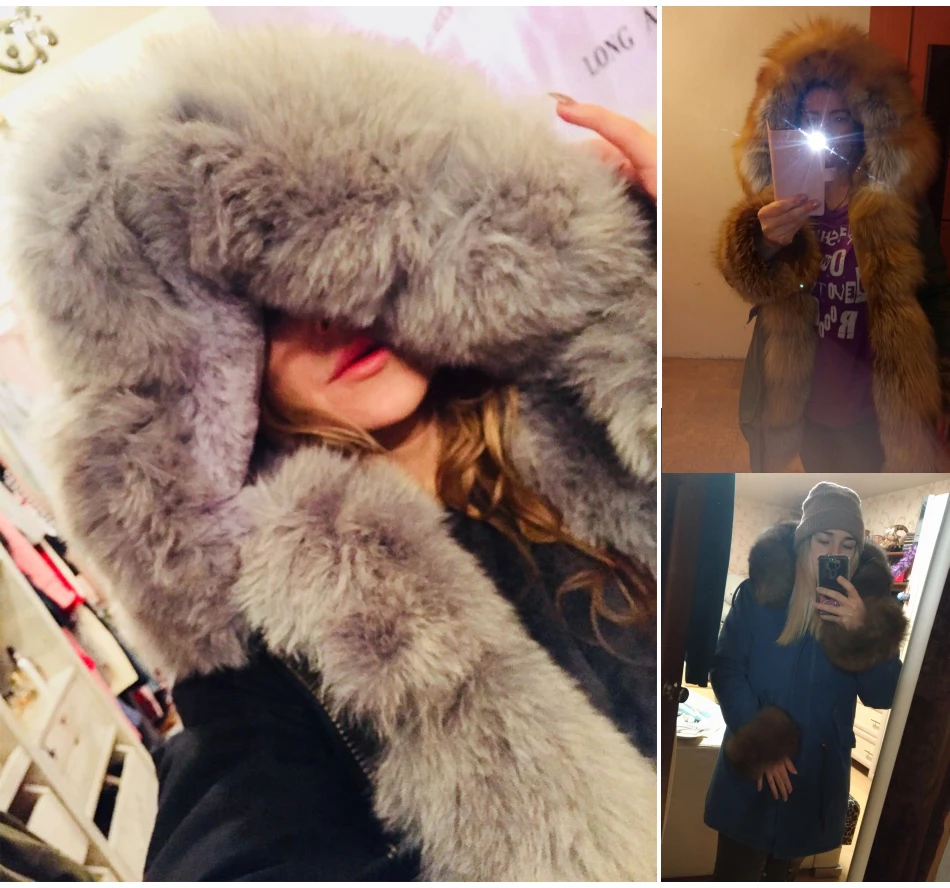 OFTBUY, длинная камуфляжная зимняя куртка, пальто, женская верхняя одежда, теплая Толстая парка, натуральный Лисий мех, воротник, пальто с капюшоном, Украина