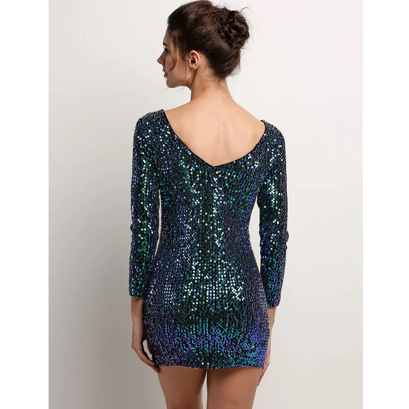 Европейский Стиль женское платье сексуальные женские с длинным рукавом Тонкий