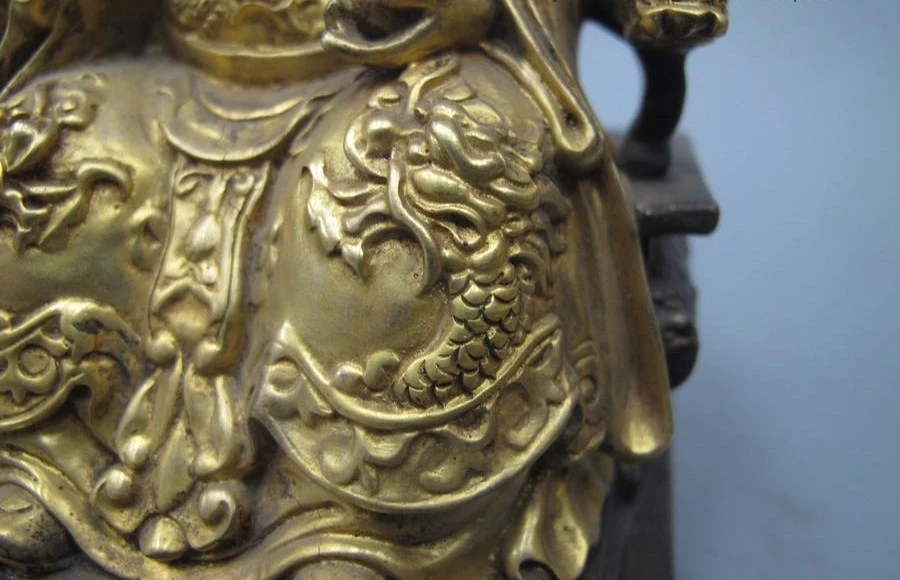 China Pure Bronze 24k gold Dragon phoenix Queen Mother empress Buddha statue 2017 | Дом и сад