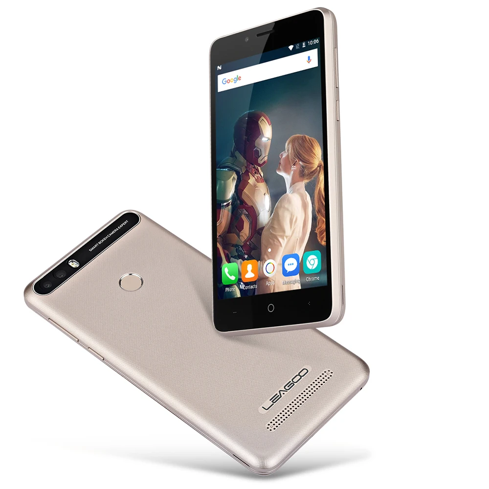 LEAGOO KIICAA Питания Android 7 0 4000 мАч мобильный телефон с двумя камерами 5 дюймов mt6580a