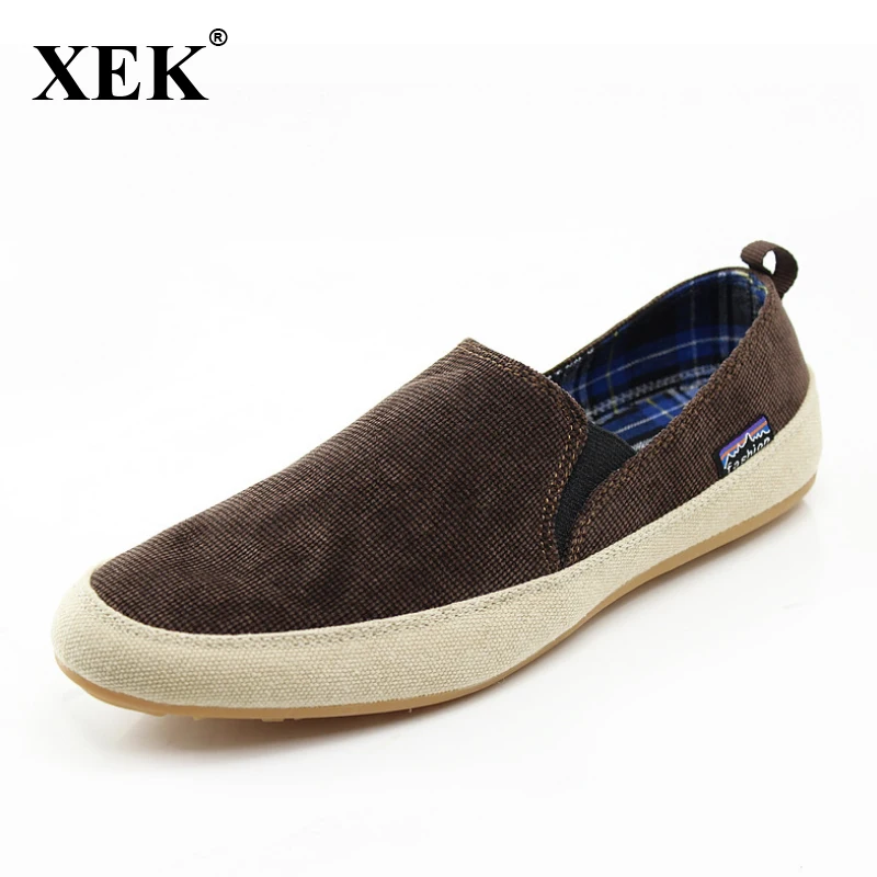 XEK New men casual shoes 2018 man spring autumn Loafers England Leisure Fashion Zapato Breathable Slip on flats WFQ105 | Обувь