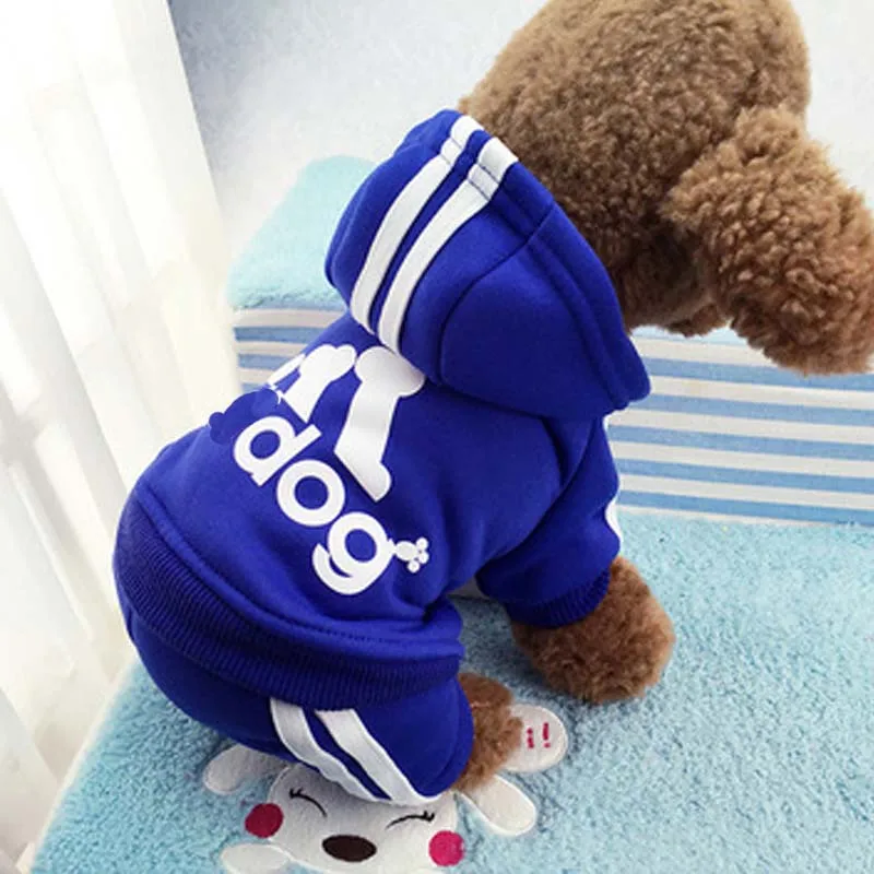Новая одежда для собак зимняя толстовка с капюшоном модное повседневное пальто