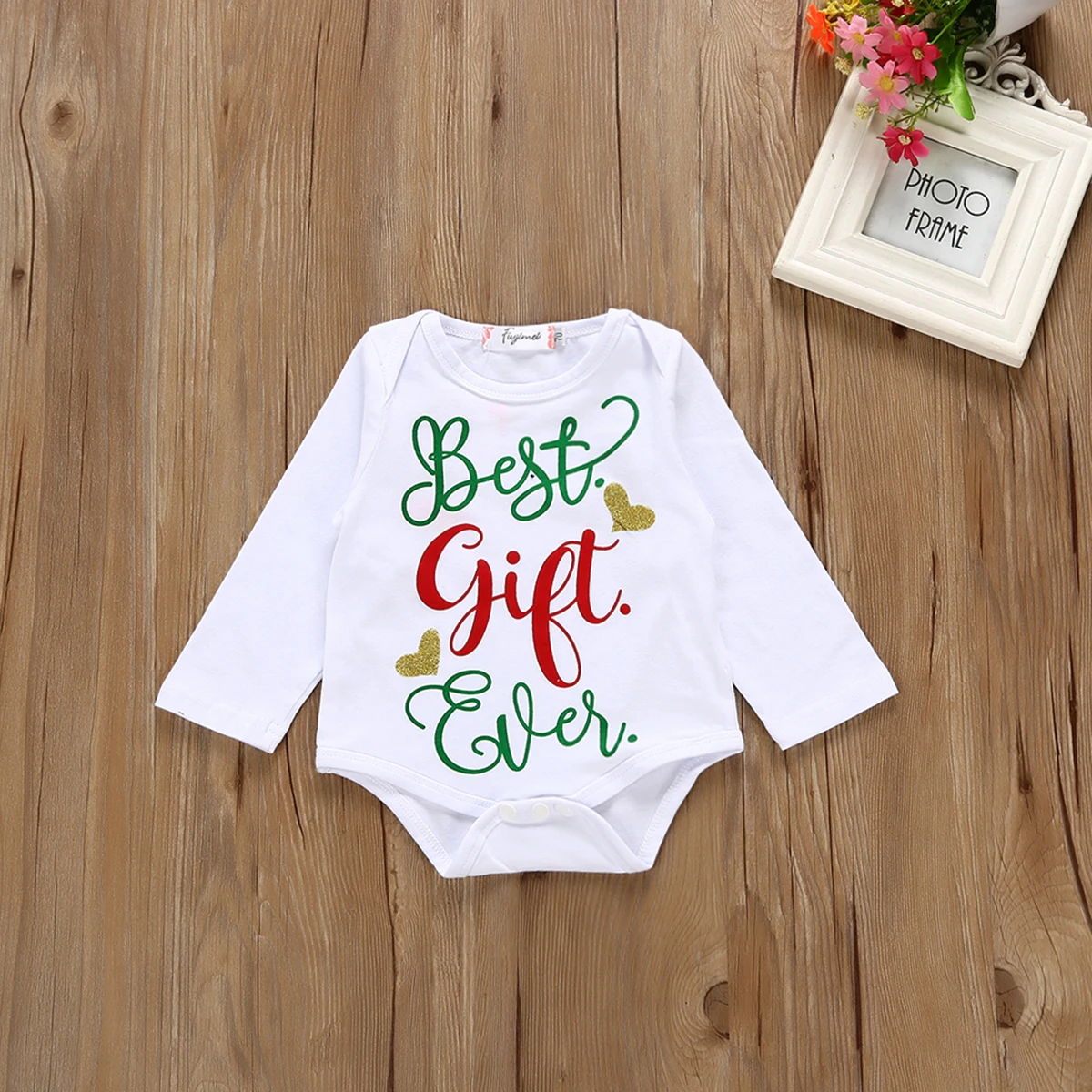 Рождественская Одежда для новорожденных мальчиков и девочек комбинезон + гетры