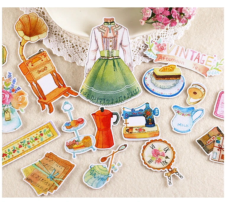 22 шт. креативные самодельные Ретро наклейки на каждый день/красивые