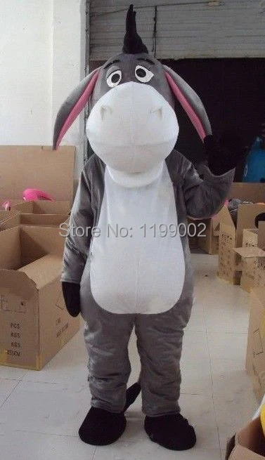 

New Adult suit size Eeyore Donkey mascot costume Free shipping