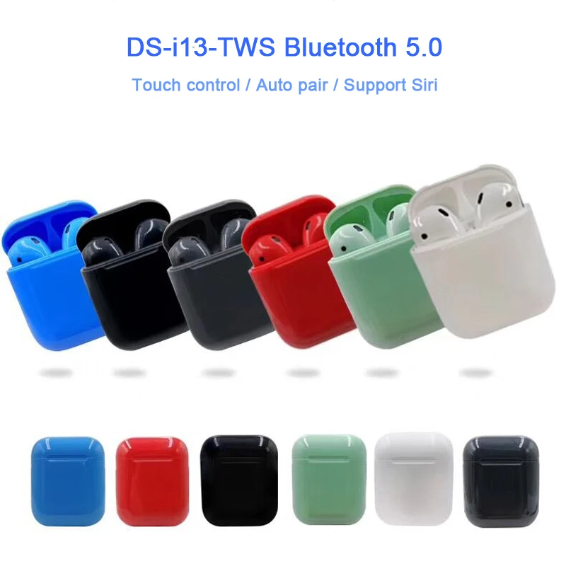 Новейшая модель i13 наушники вкладыши tws стерео звук Bluetooth сенсорный Управление