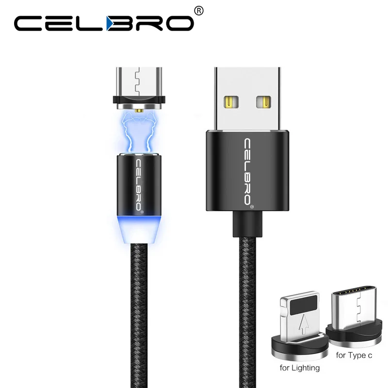 1 м 2 м Магнитный usb кабель для зарядки Micro usb type-C кабель для samsung Магнитный кабель Разъем USB-C Мобильный USB кабель для зарядного устройства