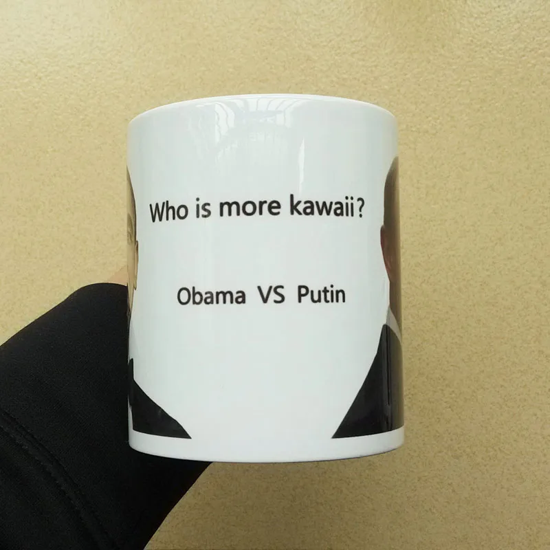 Wink Putin VS Blink Obama кто более кавайный? Новые модные кружки и для чая кофе|fashion mug|mug
