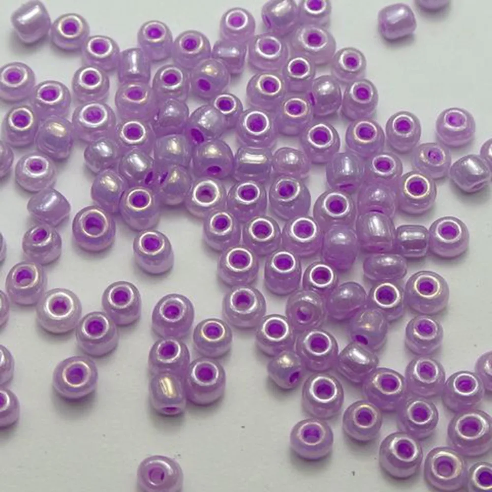 800 Цейлонские фиолетовые жемчужные стеклянные бусины Rondelle 4 мм (6/0) | Украшения и