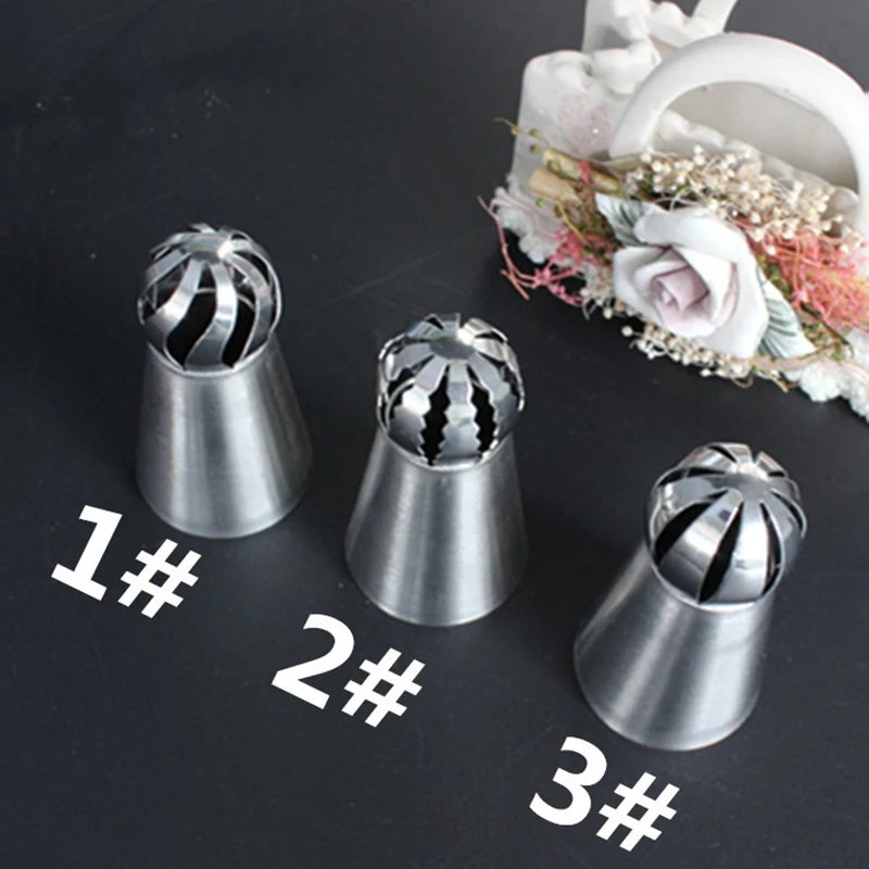 

1Pc Russian Piping Nozzle Sphere Ball Icing Confectionary Pastry Cupcake Decorator Kitchen Bakeware Nozzles For Decorating Cakes