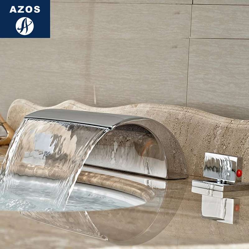 Смесители для раковины в ванную комнату устанавливаемый на бортик водопад